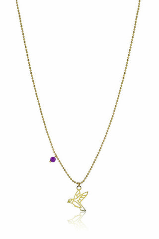 Emily westwood Collar original de paloma bañado en oro EWN23042G