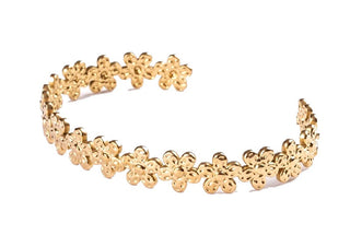 Emily westwood Solid gold-plated steel flower Bracciale EWB250165G