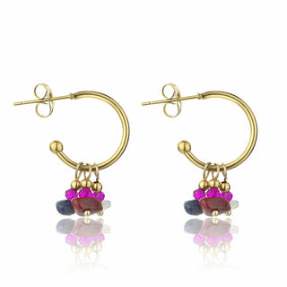 Emily westwood Pendientes de aro chapados en oro con gotas EWE23039G