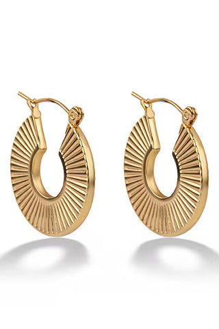 Emily Westwood Orecchini A Cerchio Placcati Oro In Acciaio Opalino Ewe250197G