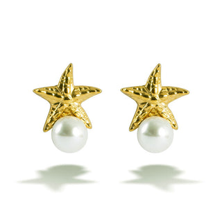 Emily westwood Gold-plated Orecchini with pearl Starfish EWE260691G