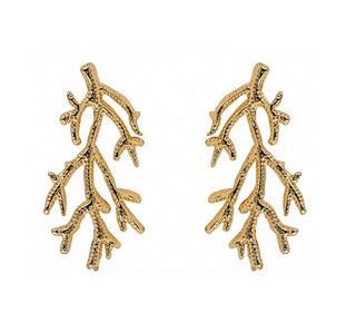 Emily westwood Gold-plated coral-shaped Orecchini Camilla EWE250217G