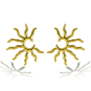 Emily westwood Gold-plated sun-shaped Orecchini Lunara EWE260568G