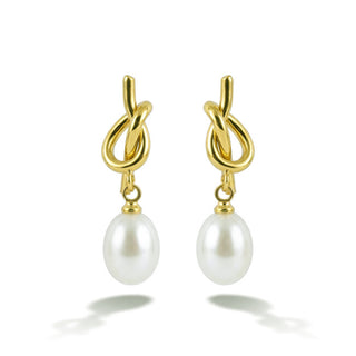 Emily westwood Gold-plated dangle Orecchini with pearls EWE260731G