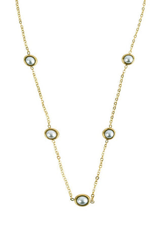 Emily westwood Gold-plated Collana with pearls Orelia EWN260826G