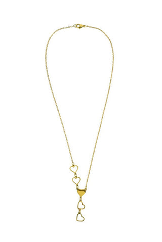 Emily westwood Gold-plated Collana with hearts Celora Gold EWN260623G