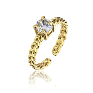 Emily westwood Anillo abierto bañado en oro Aspen EWR23067G