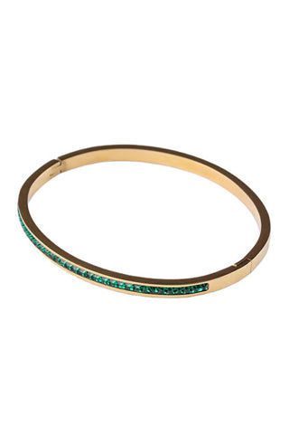 Emily Westwood Bracciale Massiccio Placcato Oro Con Cristalli Verdi Virella Ewb250386G