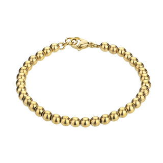 Emily westwood Pulsera de cuentas con dijes de acero chapado en oro EWB23005G
