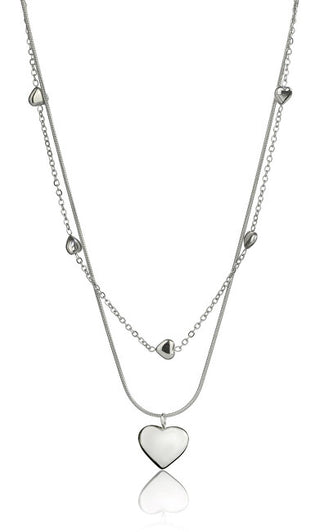 Emily westwood Fascinante collar de acero doble Malani EWN24003S