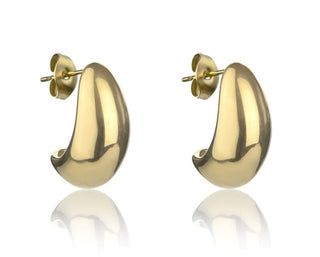 Emily westwood Pendientes Katie de acero bañado en oro con forma de lágrima a juego EWE24048G