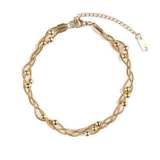 Emily westwood Triple gold-plated steel anklet Celoura EWA250374G