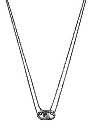 Emporio armani Black da uomo Collana con crystals EGS3172001