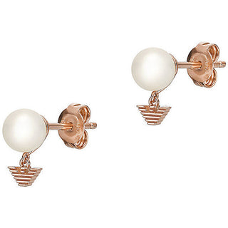 Emporio armani Elegant Bronze Earrings with Pearls EG3584221