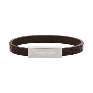 Emporio armani Brown leather Bracciale EGS3251040