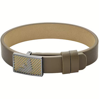 Emporio Armani Bracciale Moderno In Pelle Marrone Egs3240060