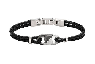 Emporio armani Fashion leather Bracciale da uomo Eagle Logo EGS3171040