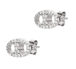 Emporio Armani Orecchini In Argento Con Zirconi Cubici Eg3632040
