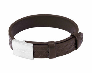Emporio armani Eagle Logo Men's Leather Bracelet EGS3135040