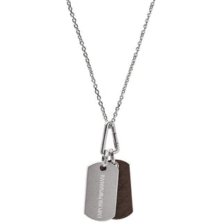 Emporio armani Men's Steel Necklace with Eagle Logo Charms EGS3133040