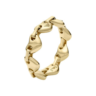 Emporio armani Gold-plated heart Anello Sentimental EGS3332710 - Circuit: 53 mm
