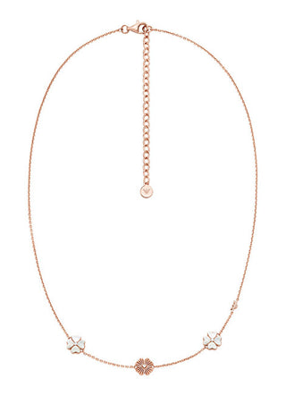 Emporio armani Gold-plated Collana Four-leaf clovers with zircons EG3650221