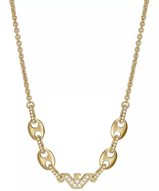 Emporio armani Fascinating gold plated necklace with zirconia EGS3058710