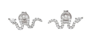 Emporio armani Silver snake earrings with zirconia EG3612040