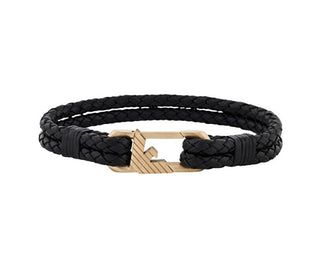 Emporio Armani Bracciale In Pelle Nera Egs3245710