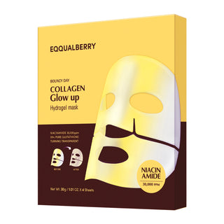EQQUALBERRY Collagene Glow Up Hydrogel Maschera Set Illuminante 30g