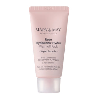 Mary&May Rose Acido Ialuronico Hydra Wash Off Pack Crema Maschera 30g