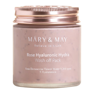 Mary&May Rose Acido Ialuronico Hydra Wash Off Pack Maschera Idratante 125g