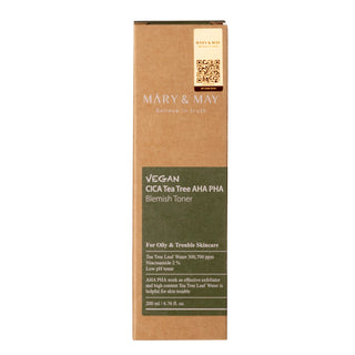 Mary&May Vegan CICA Tea Tree AHA PHA Tonico Acido 200ml