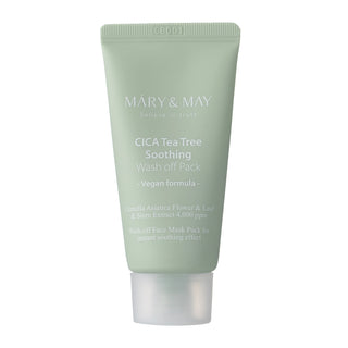 Mary&May Vegan CICA Tea Tree lenitiva Wash Off Pack Clay Maschera 30g