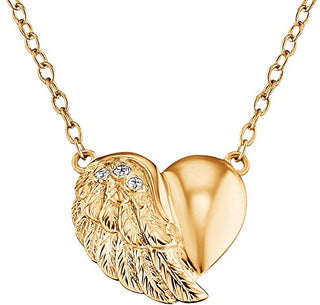 Engelsrufer Gold-plated silver Collana con heart and zirconi ERN-LILHW-G