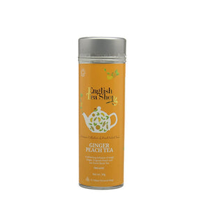 English tea shop Black tea ginger and peach 15 pyramids in a can