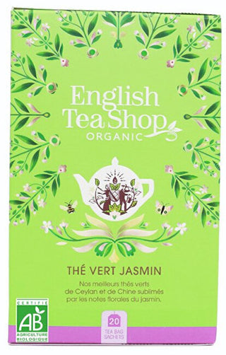 English tea shop Green tea con jasmine and elderberry BIO 20 bags