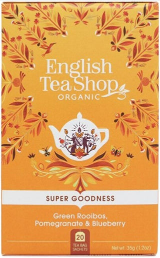 English tea shop Green Rooibos, pomegranate and blueberry BIO 20 bags