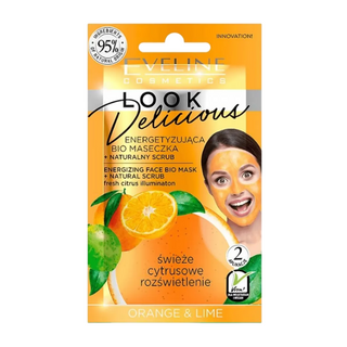 Eveline Cosmetics Look Delicious , Illuminante, Maschera Scrub, Settimanale, Per il Viso, 10 ml