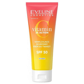 Eveline cosmetics Vitamina C Azione 3x, Illumina e protegge istantaneamente, Giorno, Crema, Viso, SPF 50, 30 ml