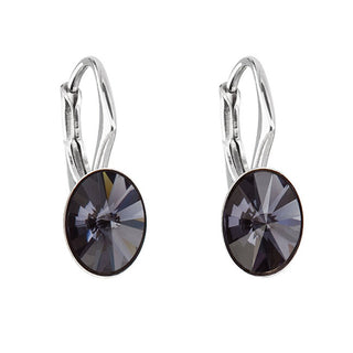 Evolution Group Orecchini Ovali Scintillanti Con Cristalli Swarovski 31276.3 Grafite