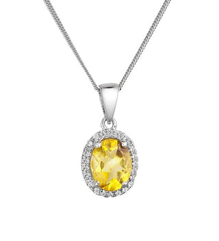 Evolution Group Collana In Argento Scintillante Con Citrino Autentico E Zirconi 12086.3