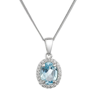 Evolution Group Collana In Argento Scintillante Con Topazio Autentico E Zirconi 12086.3