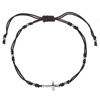 Evolution Group Bracciale Kabbalah Nero Con Croce 13023.3 Nero
