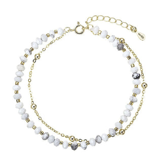 Evolution group Double gold-plated Bracciale with howlites 13115.1