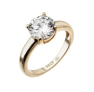 Evolution Group Elegante Anello Placcato Oro Con Cristallo Zircone Trasparente 15012.1 - Circuito: 50 Mm