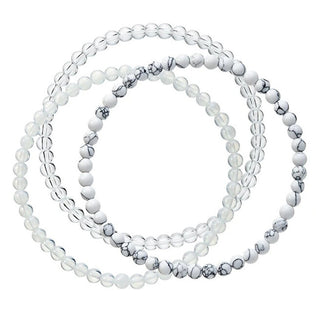 Evolution Group Elegante Set Di Bracciali Con Perline 43043.3 Bianco