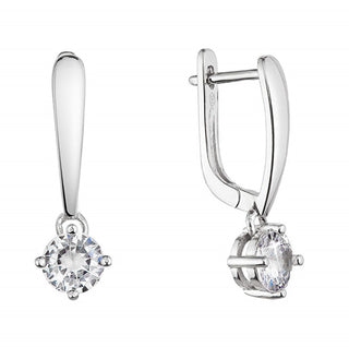 Evolution Group Deliziosi Orecchini In Argento Con Zircone Trasparente 11452.1