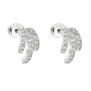 Evolution Group Eleganti Orecchini In Argento Con Zirconi 11146.1