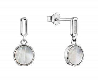 Evolution group Elegant silver dangling Orecchini con pearls 11518.1